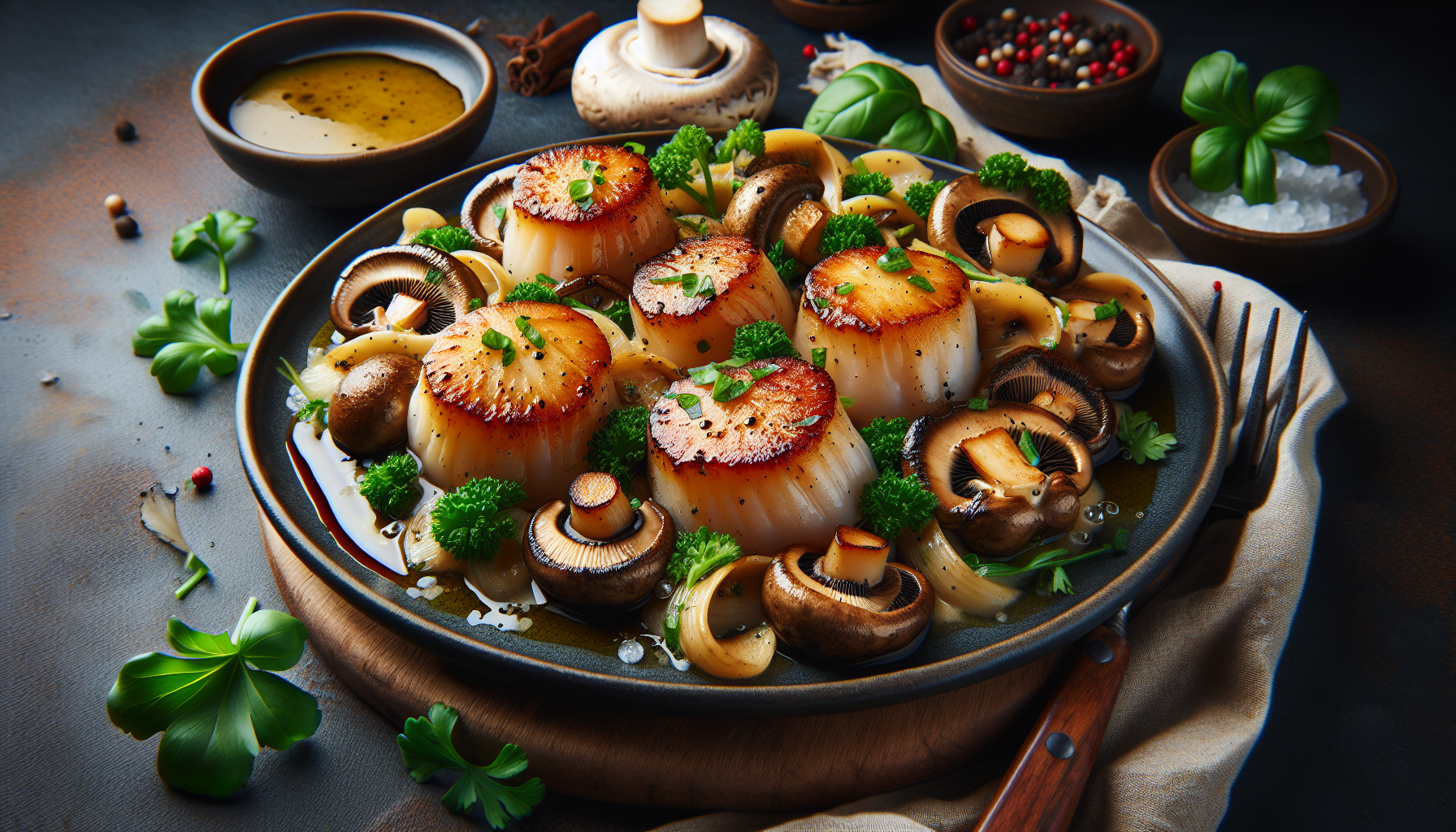 scaloppine con funghi